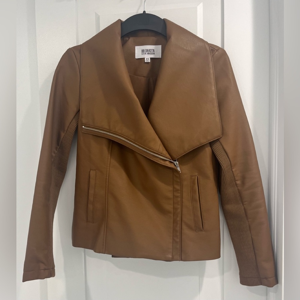 BB DAKOTA STEVE MADDEN Faux Leather Jacket, Size XS